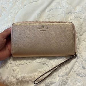 Rose gold Kate Spade clutch